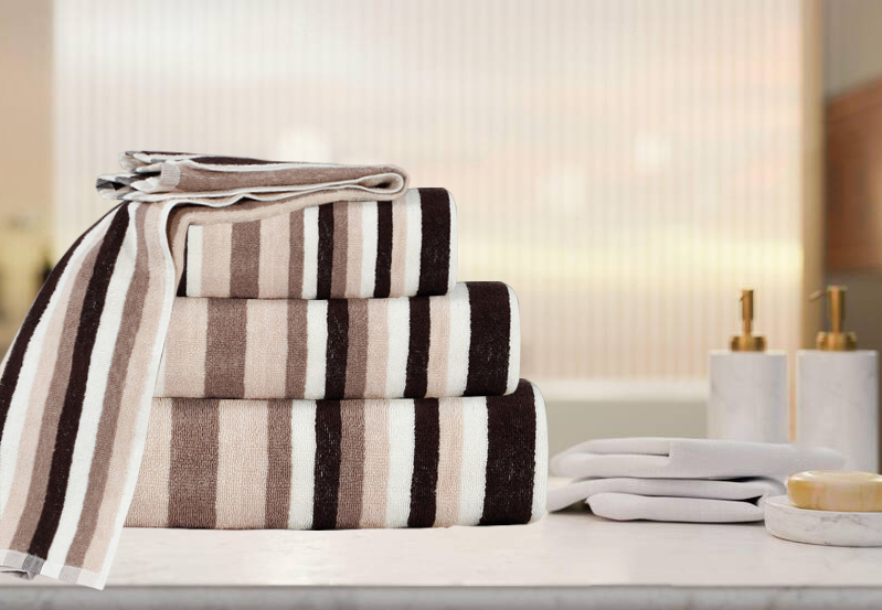 Royal Victorian Stripe Towels Bale Set Pure 100% Cotton Premium Quality ...